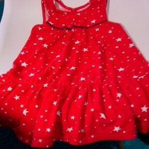 Red white and blue baby girl dress